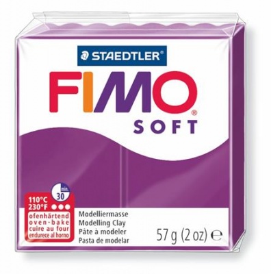 Gyurma, 57 g, égethető, FIMO "Soft", bíborlila