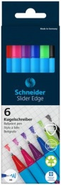 Golyóstoll készlet, 0,7 mm, kupakos, SCHNEIDER "Slider Edge XB", vegyes színek